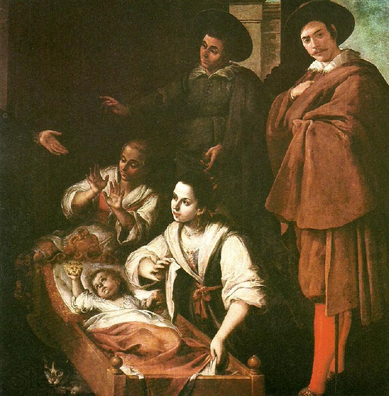 Francisco de Zurbaran birth of st. pedro nolasco Spain oil painting art